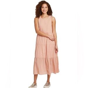 A New Day Women’s Pink Sleeveless Tiered Boho Maxi Dress